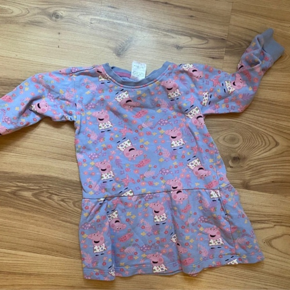 Peppa Pig Long Sleeve Tee Purple and Pink Floral